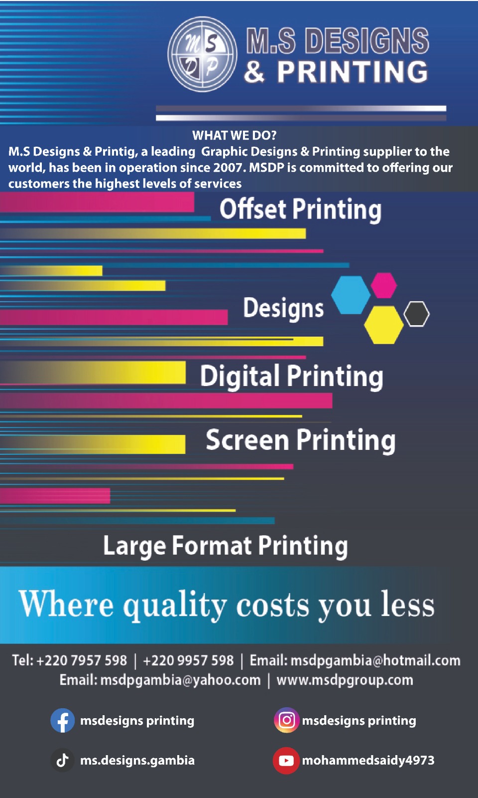 Printing and design work